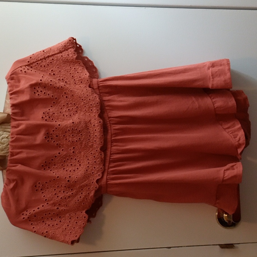 American Eagle Outfitters Salmon Eyelet   Skort Size S